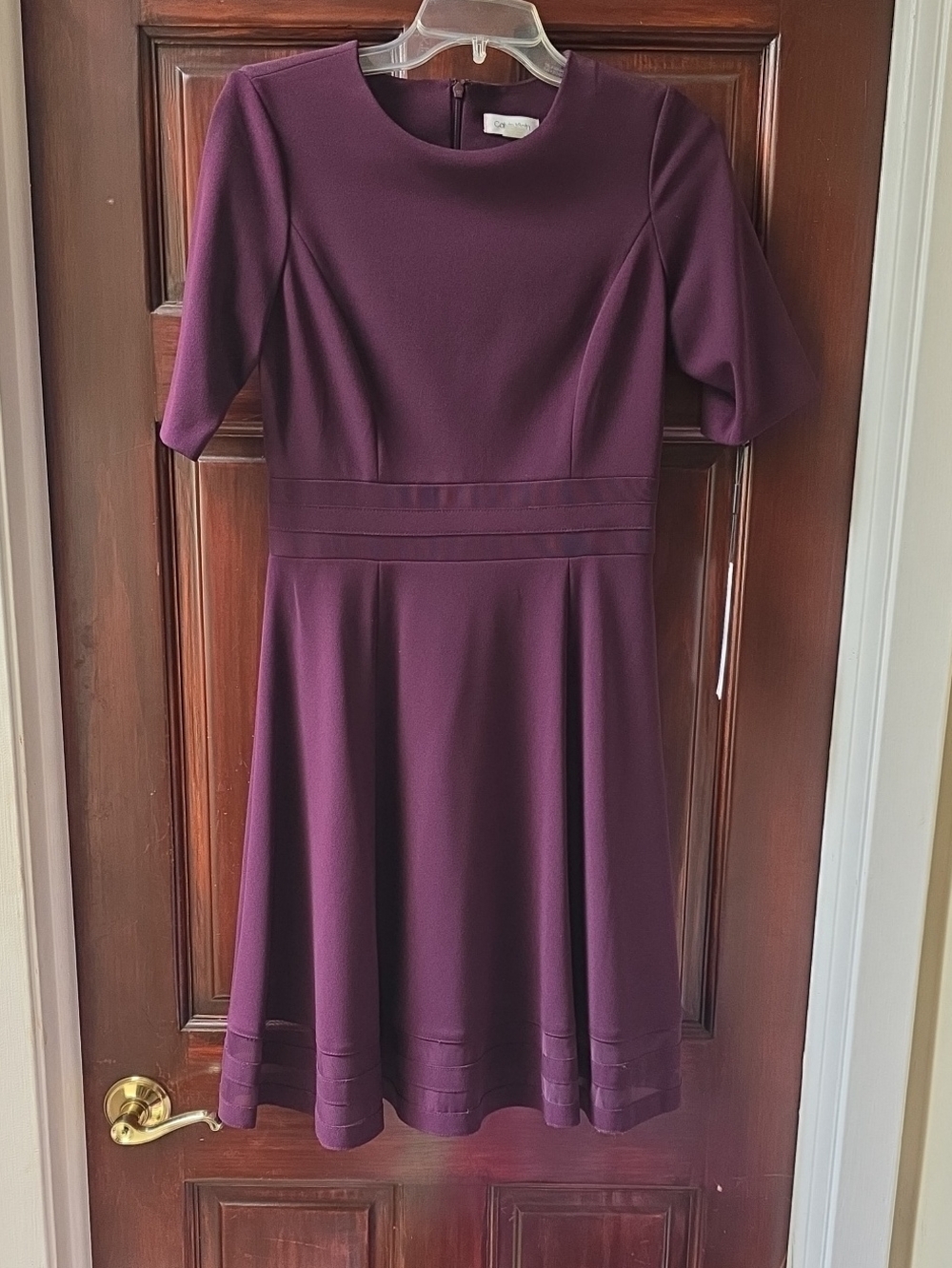 Calvin Klein Plum Fit & Flare Dress Size 4